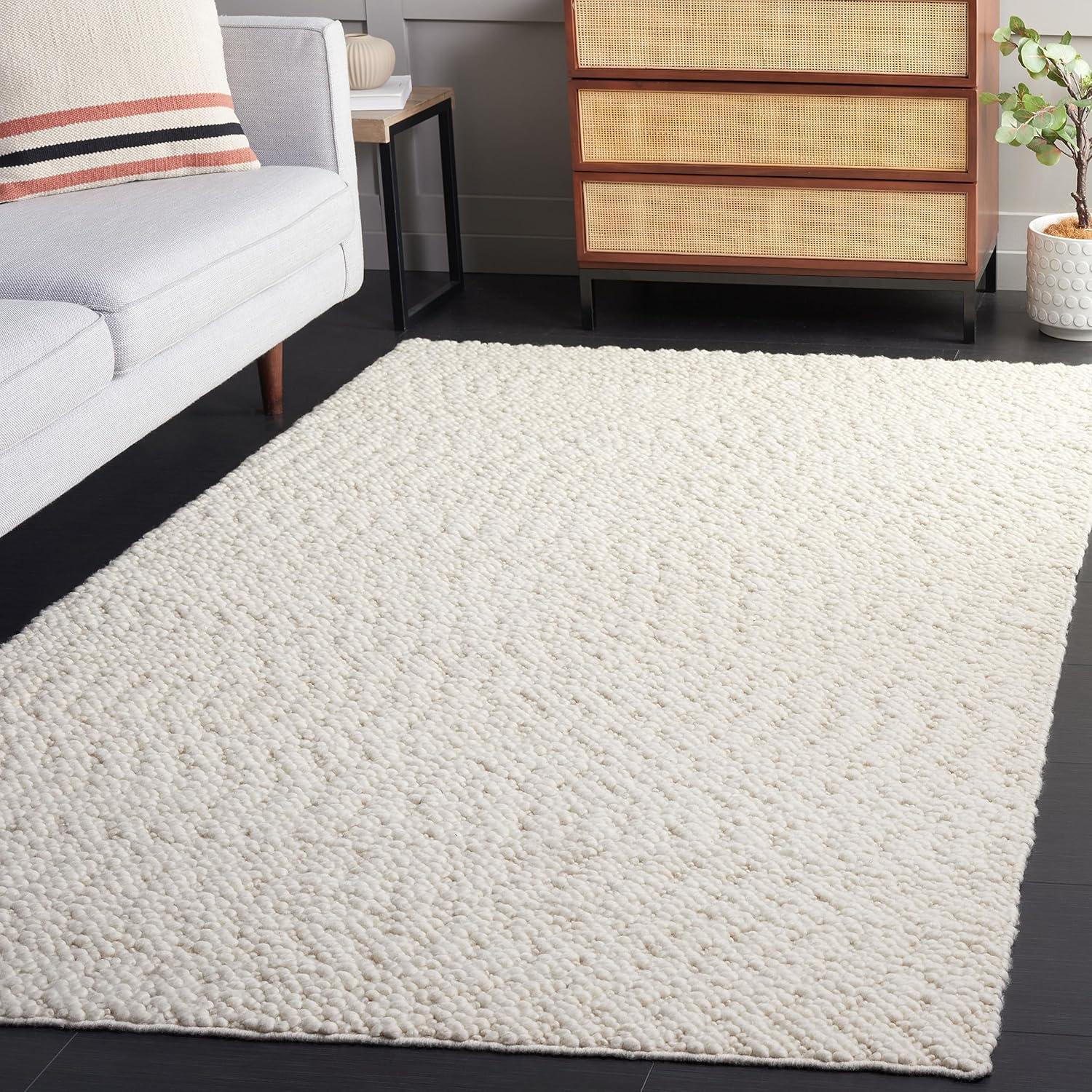 Gracie Oaks Martino Hand Woven Performance Solid Color Rug