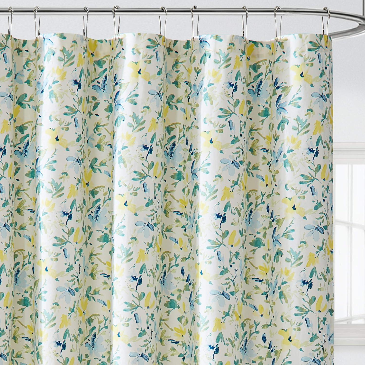 Nora Cotton Floral Single Shower Curtain