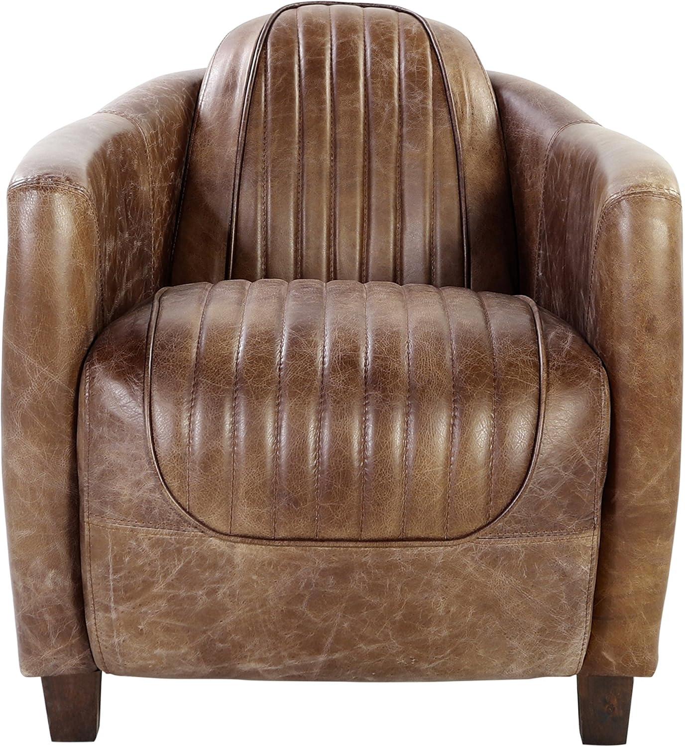 Brancaster Leather Barrel Chair