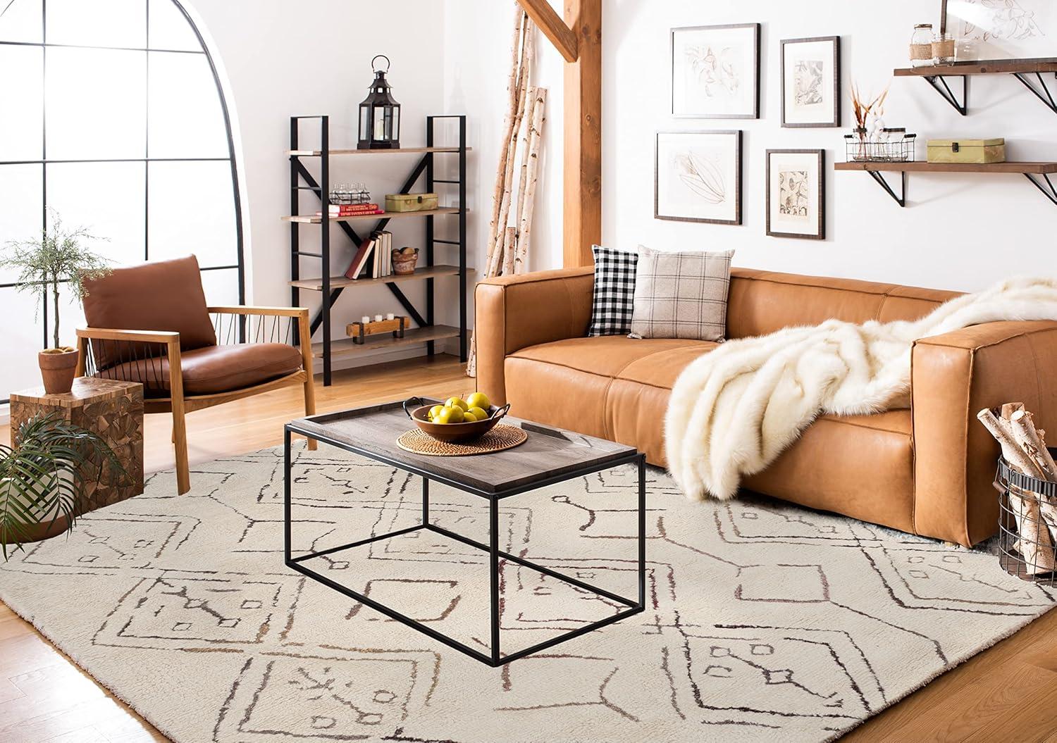 Casablanca CSB212 Hand Tufted Indoor Area Rug - Ivory/Multi - 5'x8' - Safavieh