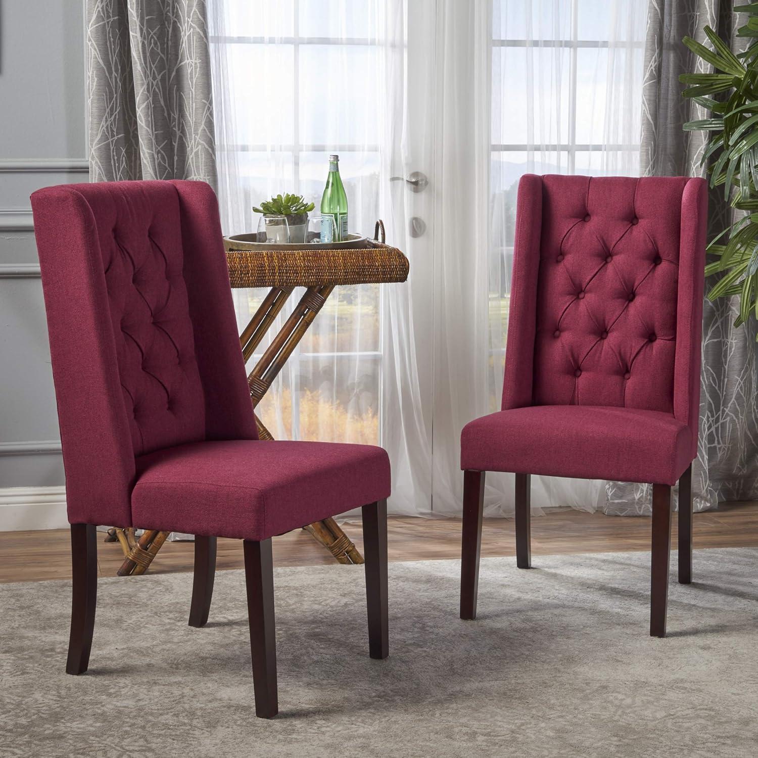 Wildon Home® Elegant Tufted Design Upholstered Dining Chairs Set of 2