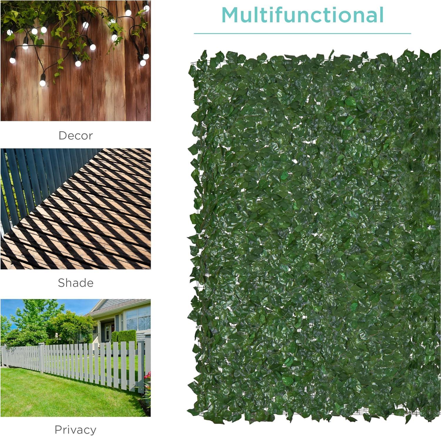 Best Choice Products Artificial Faux Ivy Hedge Privacy Fence Screen for Outdoor Decor, Garden, Yard