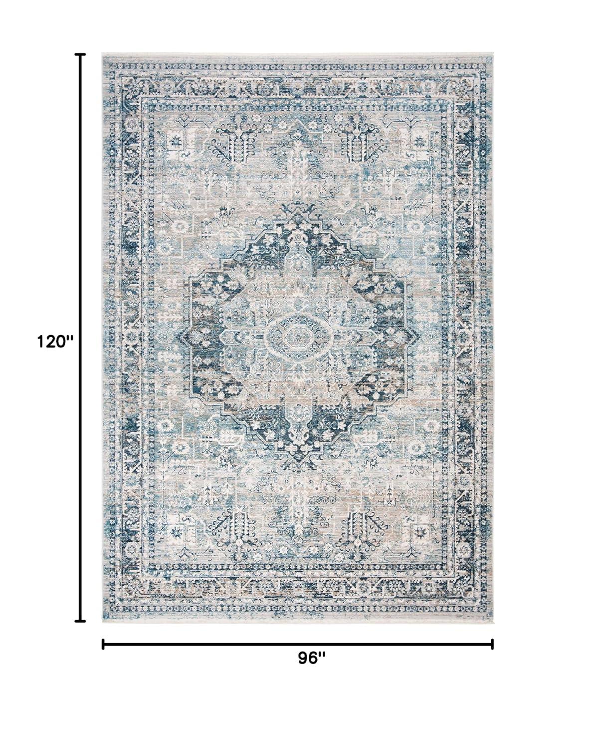 Victoria VIC933 Power Loomed Area Rug - Blue/Grey - 8'x10' - Safavieh.