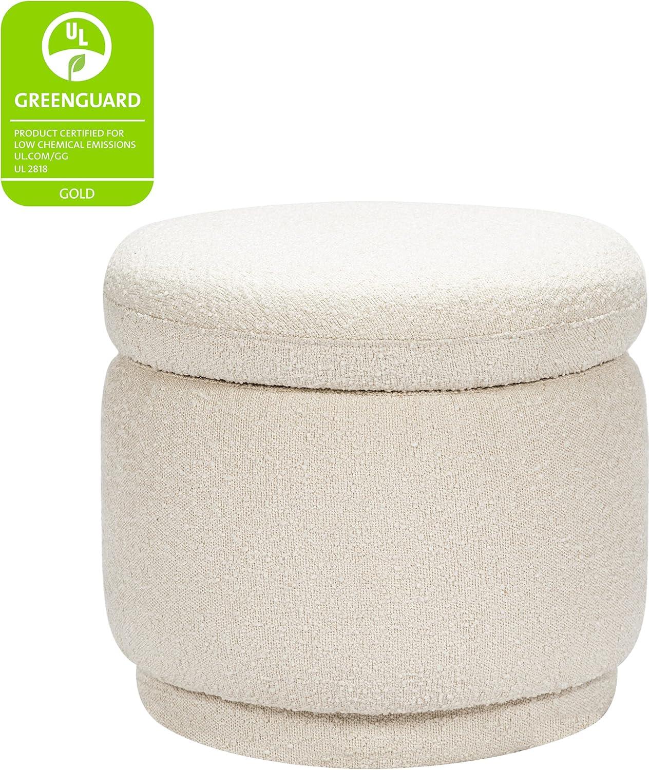 Enoki 21" Wide Round Storage Ottoman with Storage