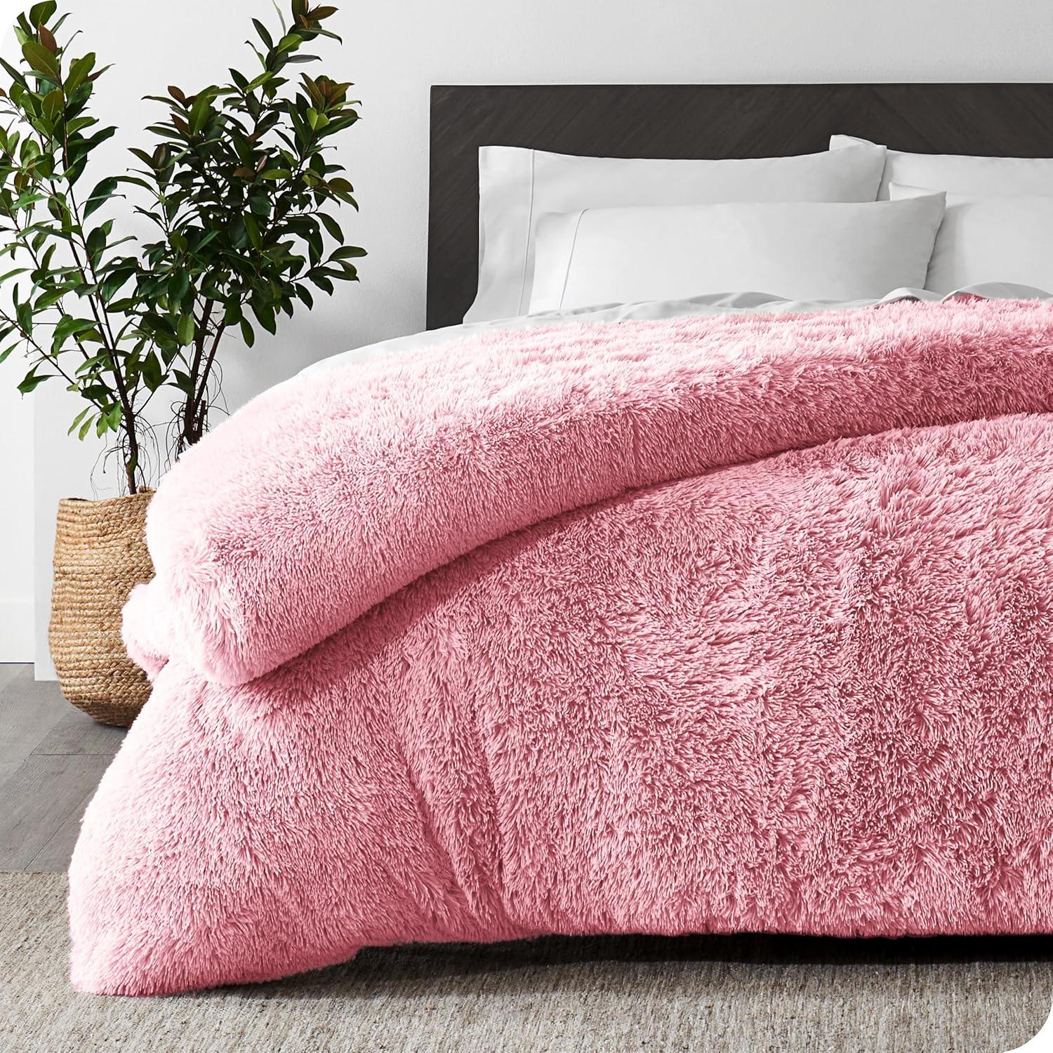 Bare Home Shaggy Fleece Plush Duvet Cover