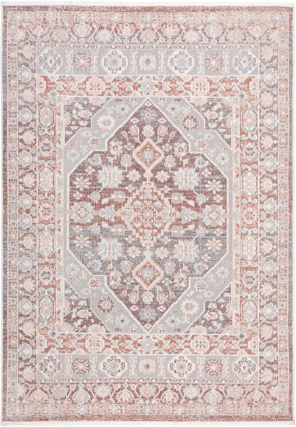 Town & Country Everyday Rein Everwash Non-Slip Backing Washable Area Rug Brown/Grey