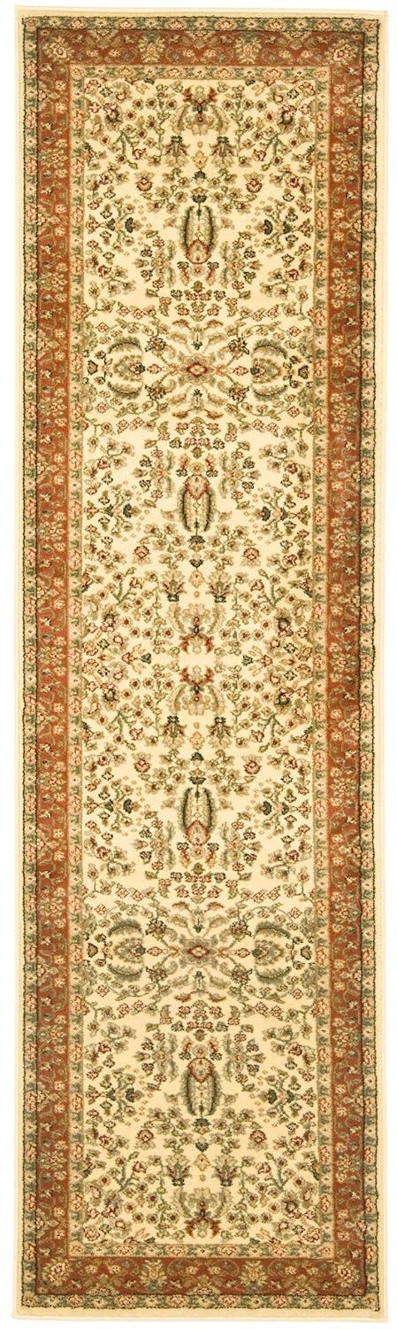 Lyndhurst LNH212 Power Loomed Runner Rug - Ivory/Rust - 2'3"x8' - Safavieh