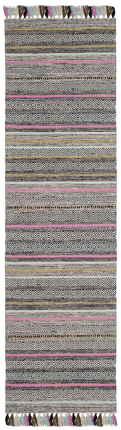 Montauk MTK901 Hand Woven Indoor Runner Rug - Black/Multi - 2'3"x8' - Safavieh.