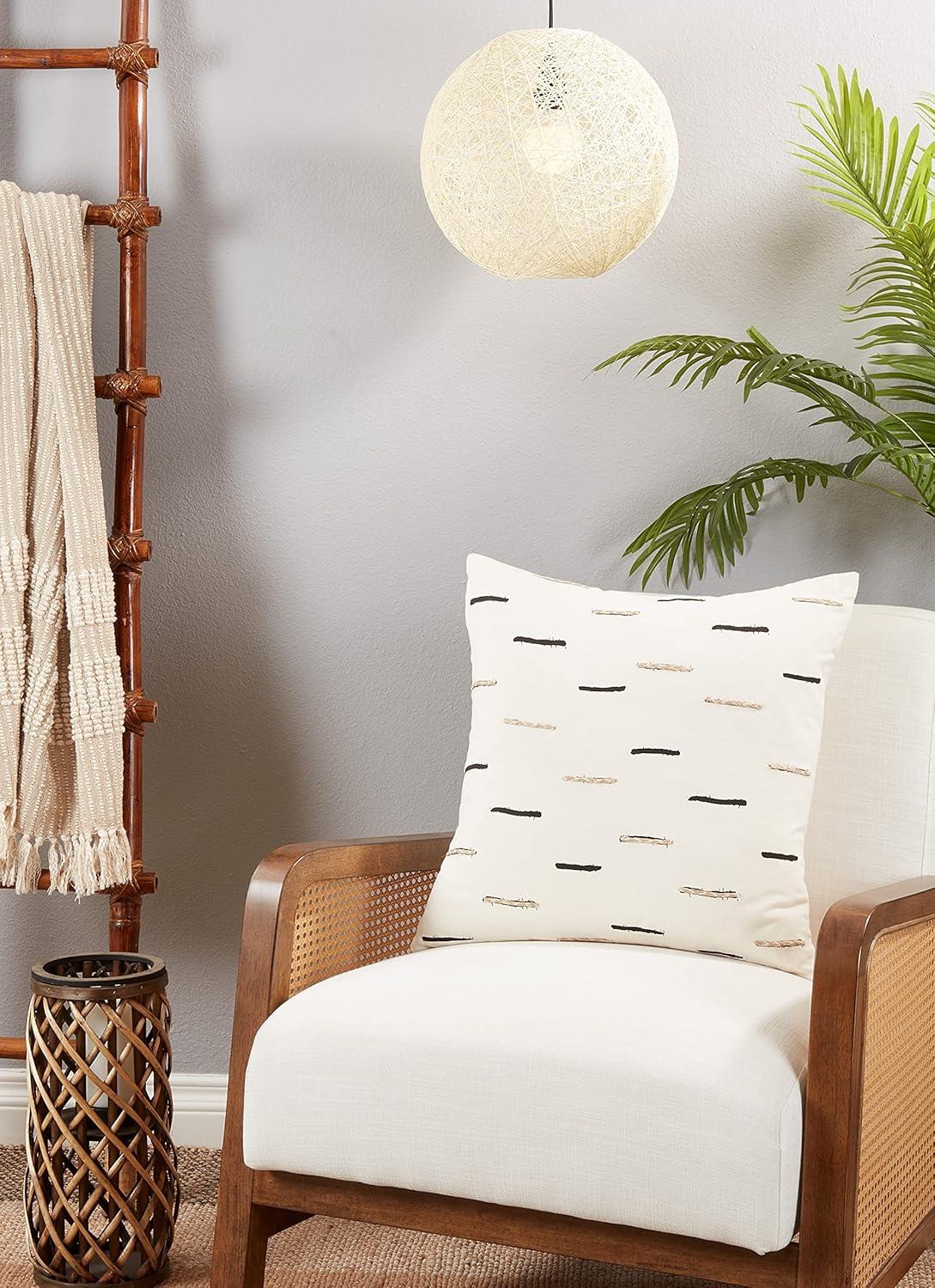 Saro Tonga Collection Cotton Throw Pillow