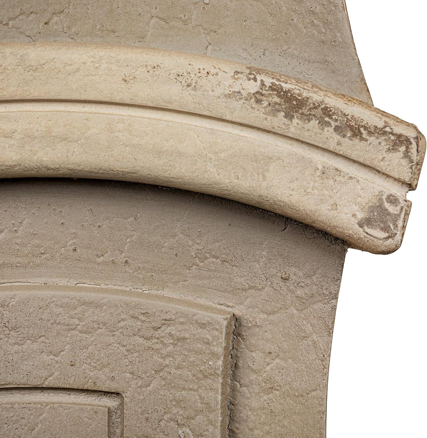 Distressed Gray Wood Grandfather Style Wall Clock