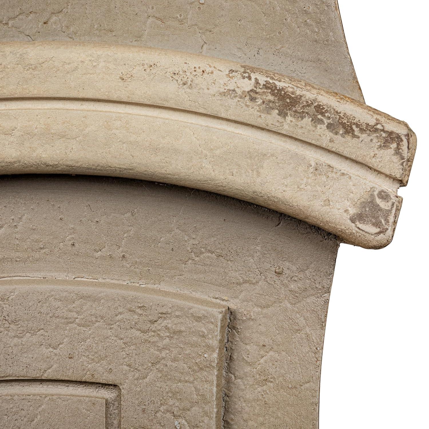 Distressed Gray Wood Grandfather Style Wall Clock