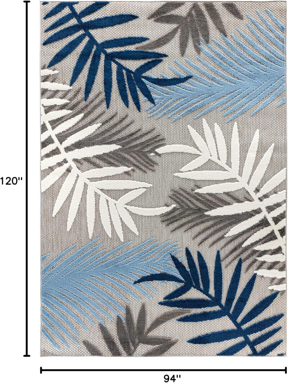 World Rug Gallery Evora Palm Frond Indoor/Outdoor Area Rug