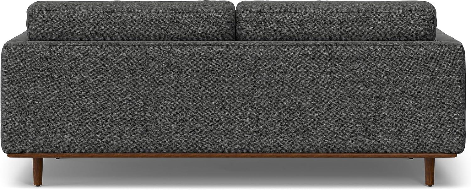 Simpli Home Morrison Mid-Century Modern Couch for Living Room, Eco-Friendly Woven-Blend Fabric with Removable Cushions