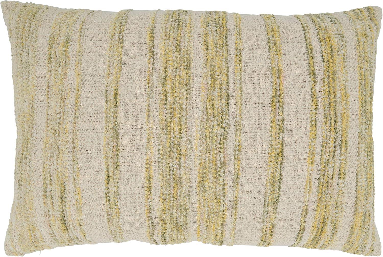 Saro Lifestyle Striped Woven  Decorative Pillow Cover