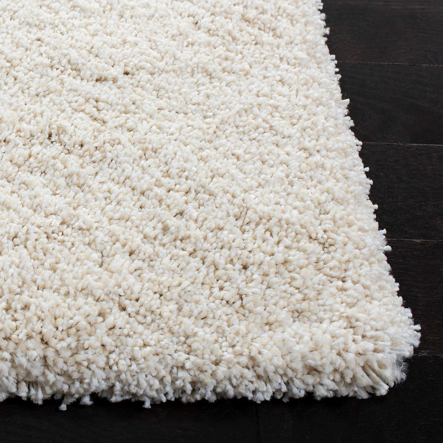 Milan Shag SG180 Power Loomed Area Rug - Ivory - 3'x3' - Safavieh.