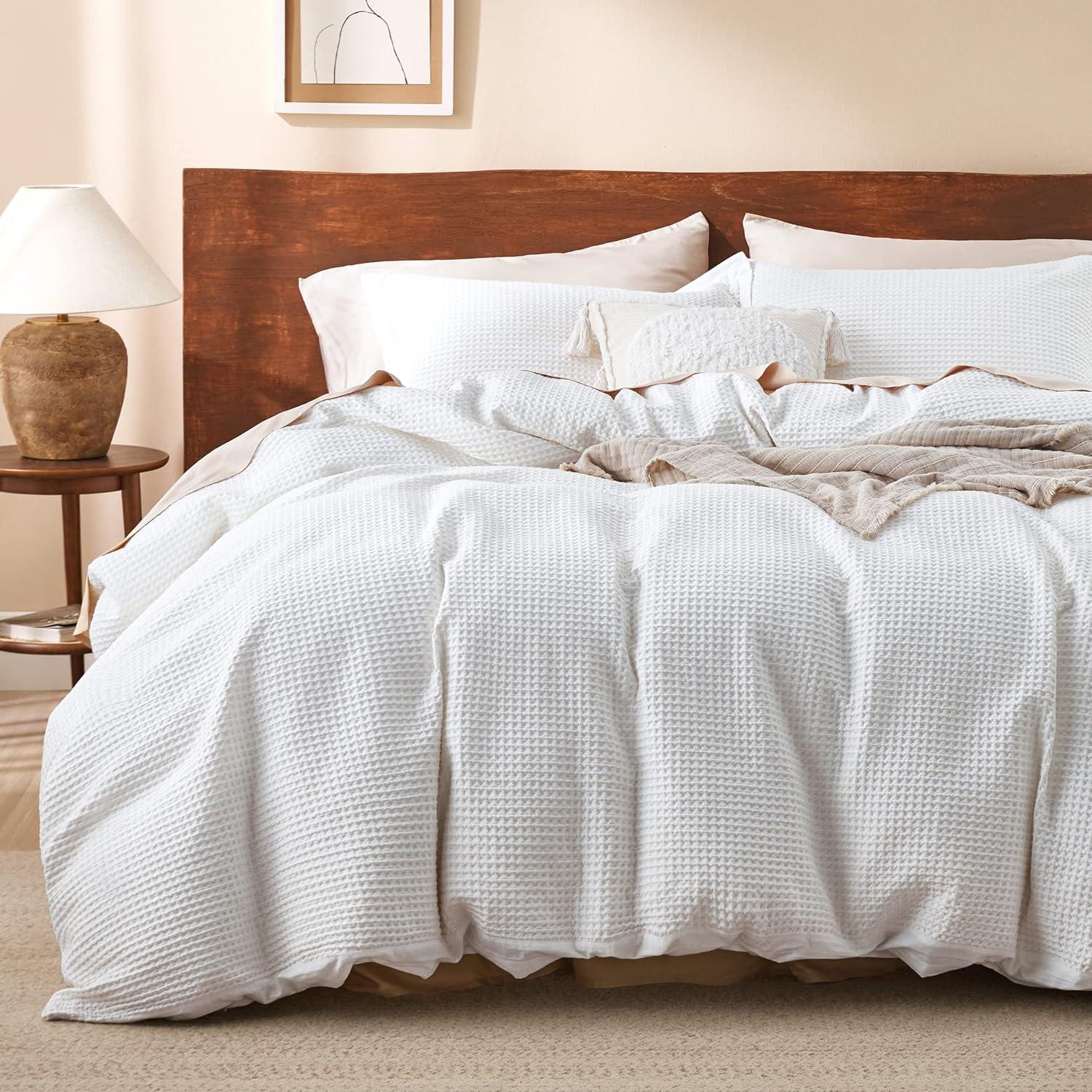 Bedsure Bedsure 100% Cotton Waffle Weave Duvet Cover