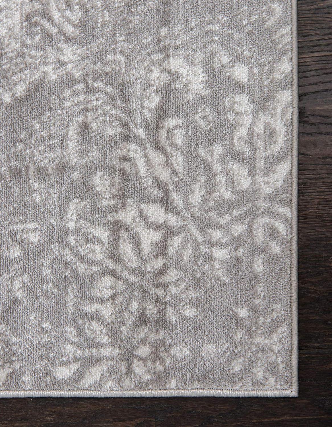Unique Loom 3' 3 x 5' 3 Rectangle Sofia Light Gray Area Rug