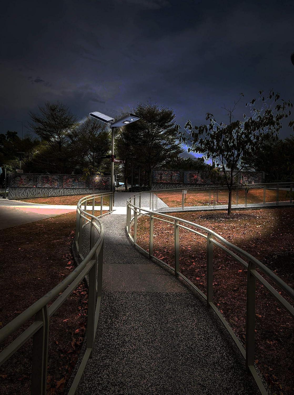 eLEDing Solar Power AI-Smart 1600 Lumens Cree LED Area Parking Light in Black