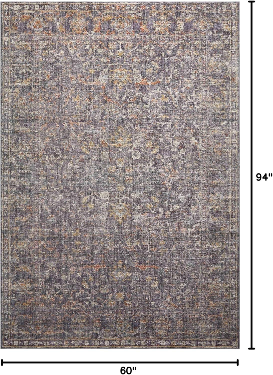 Chris Loves Julia x Loloi Chris Loves Julia x Loloi Rosemarie Oriental Graphite/Gold Rust/Ivory/Purple Area Rug