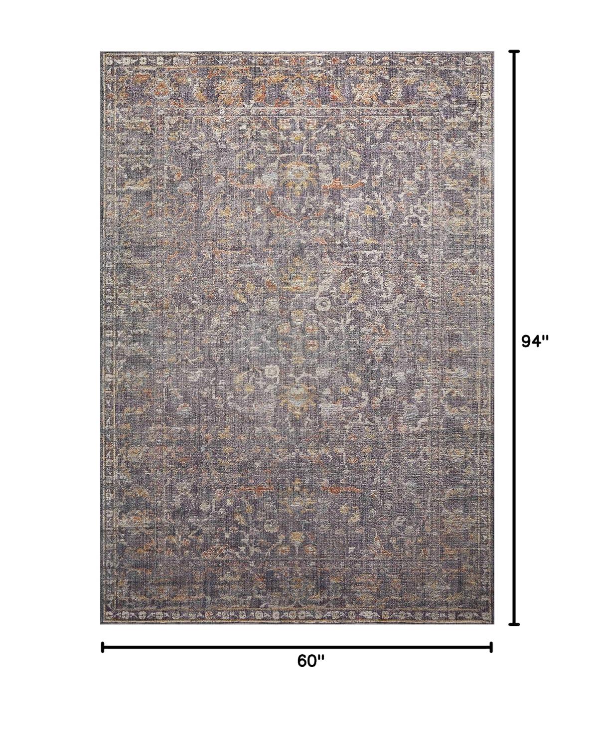 Chris Loves Julia x Loloi Chris Loves Julia x Loloi Rosemarie Oriental Graphite/Gold Rust/Ivory/Purple Area Rug