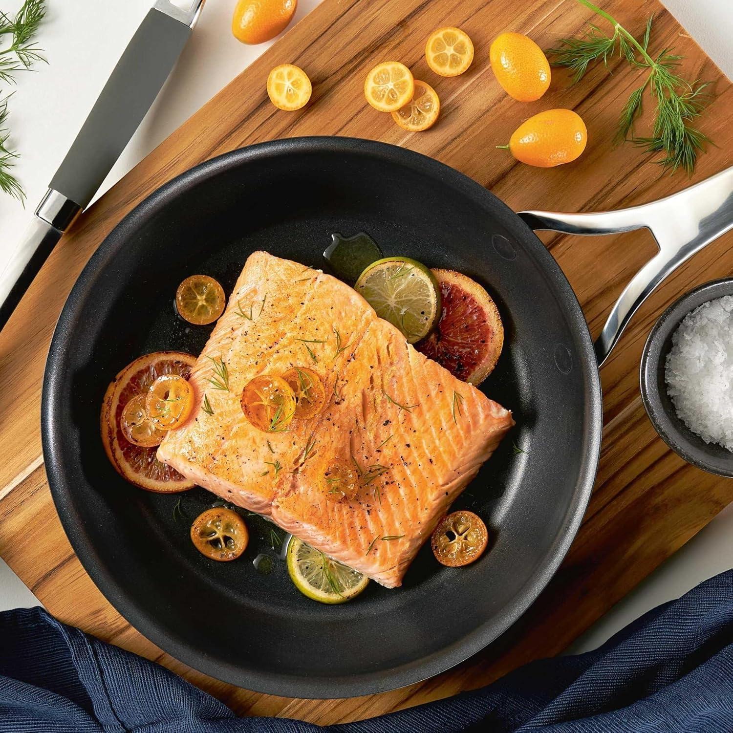 Anolon Nouvelle Copper Luxe 2 Pc Nonstick Frying Pan Set, Onyx