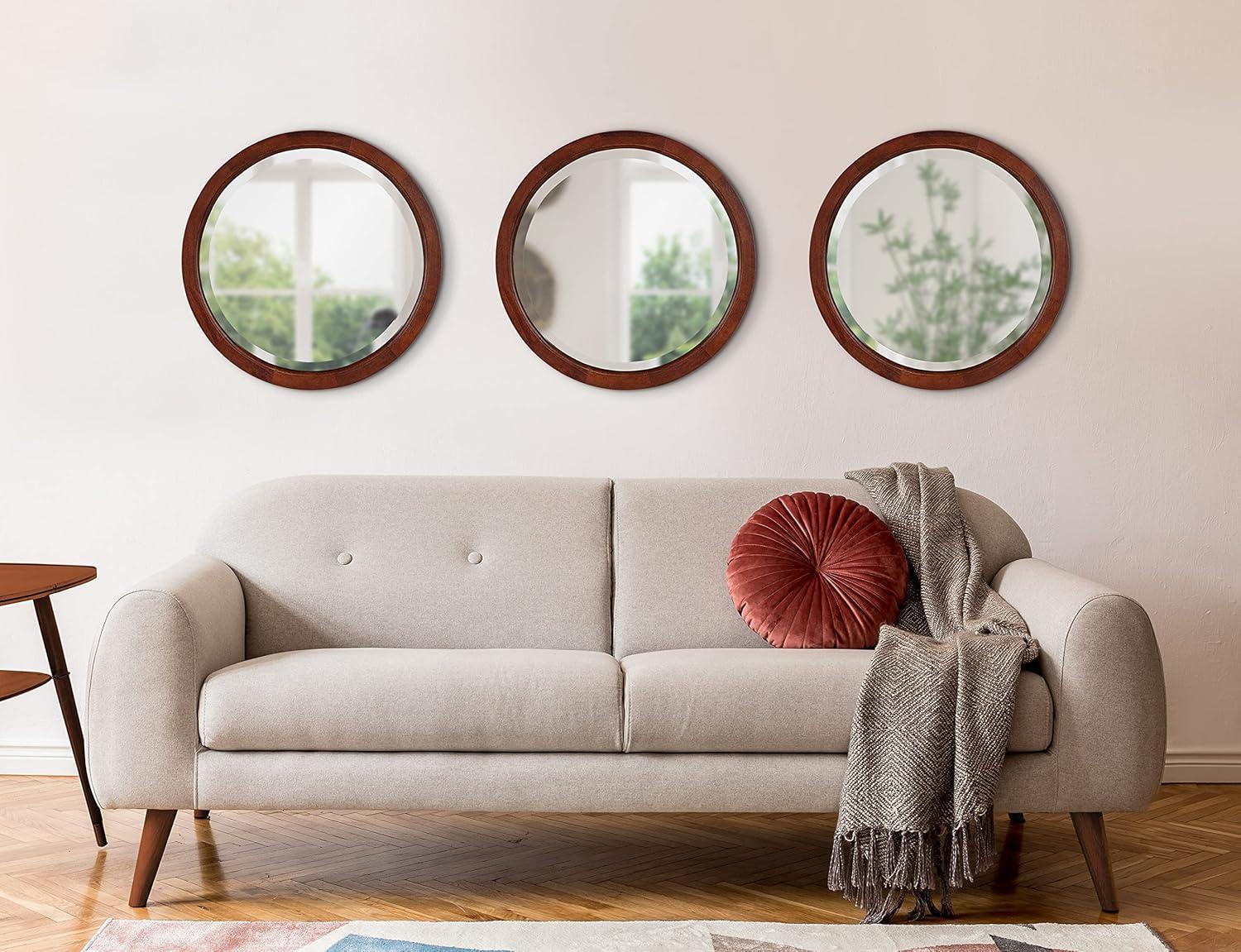 Hogan Round Framed Decorative Wall Mirror - Kate & Laurel All Things Decor