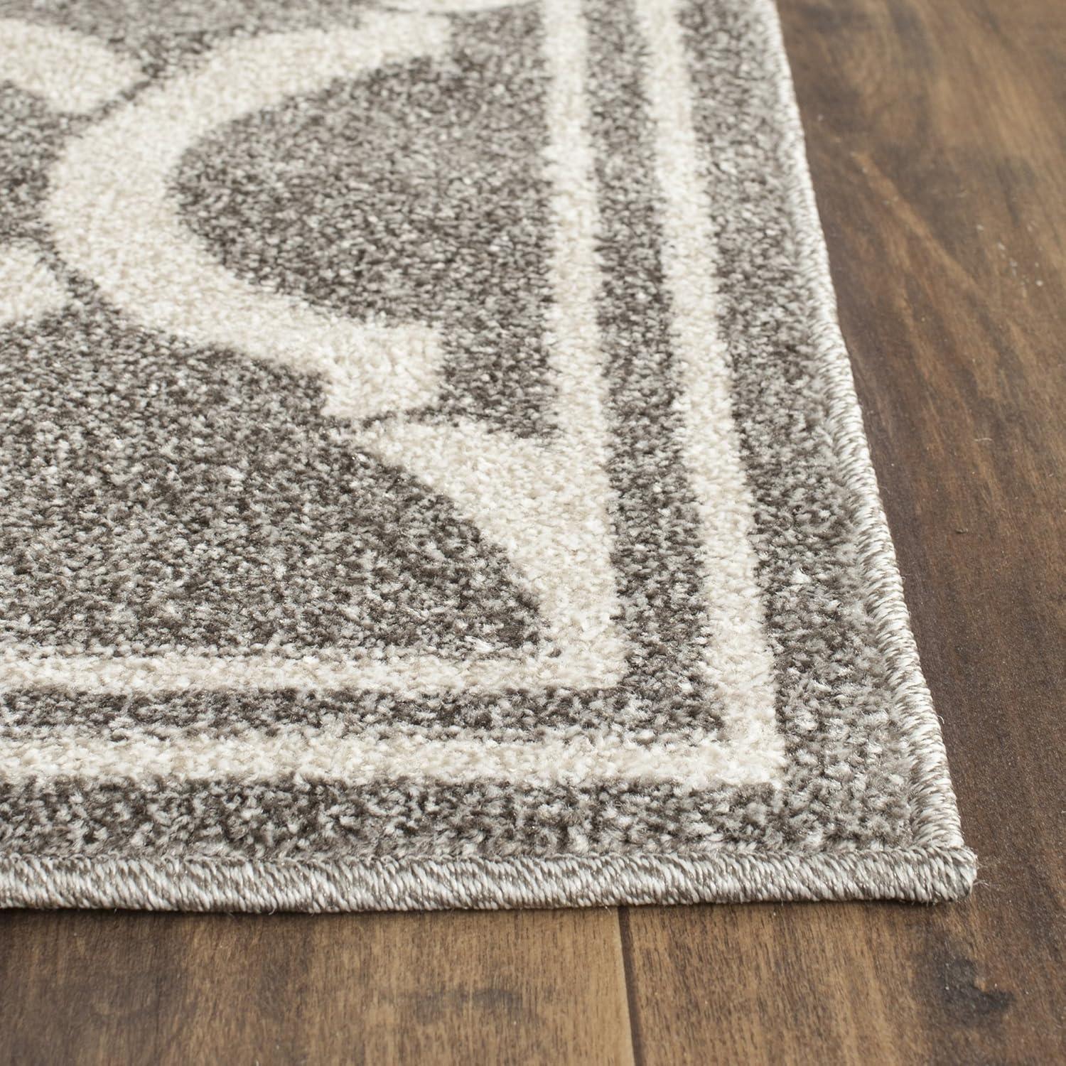 Amherst AMT415 Power Loomed Indoor Area Rug - Dark Grey/Beige - 4'x6' - Safavieh