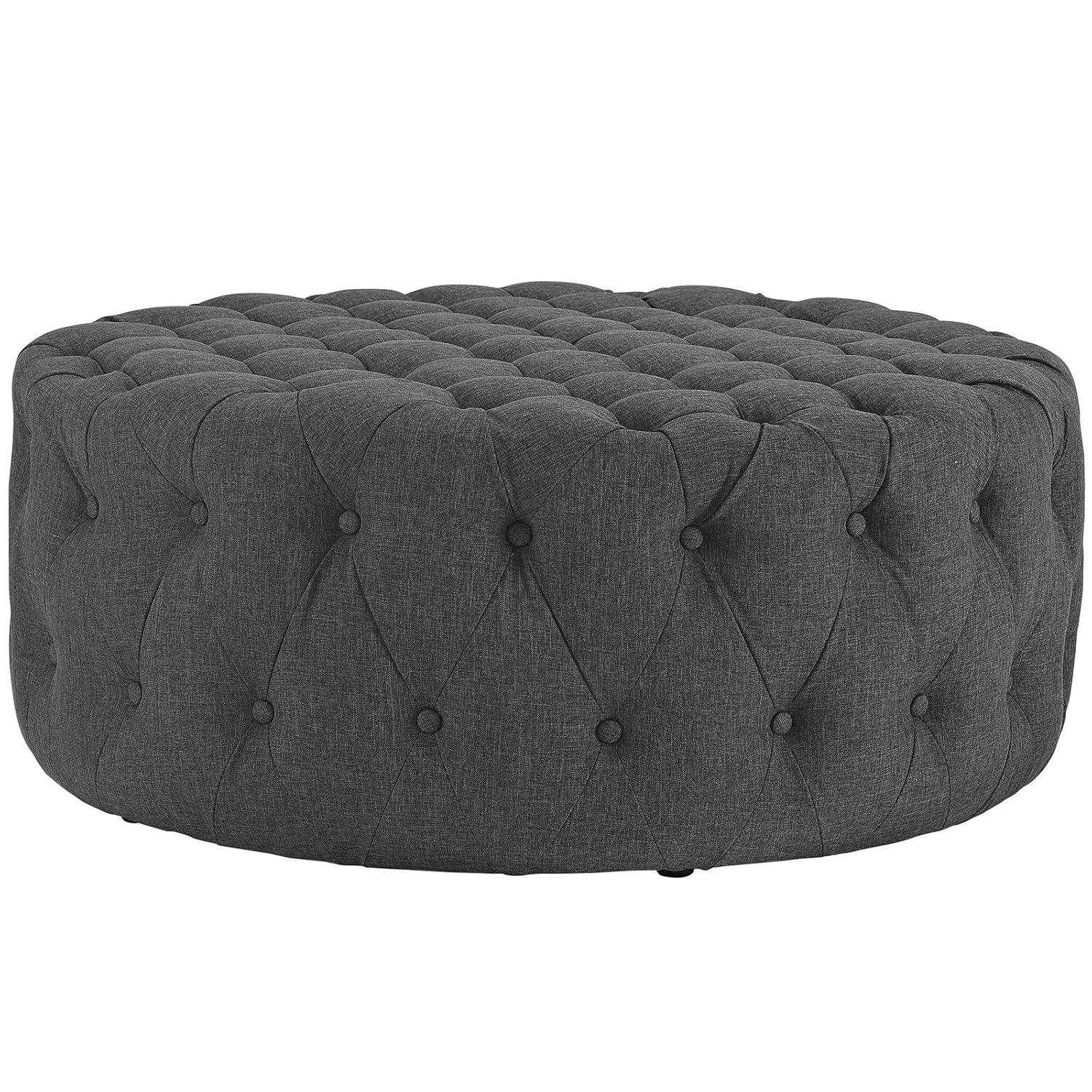 Modway Copper Grove Harrison Blue Amour Fabric Ottoman