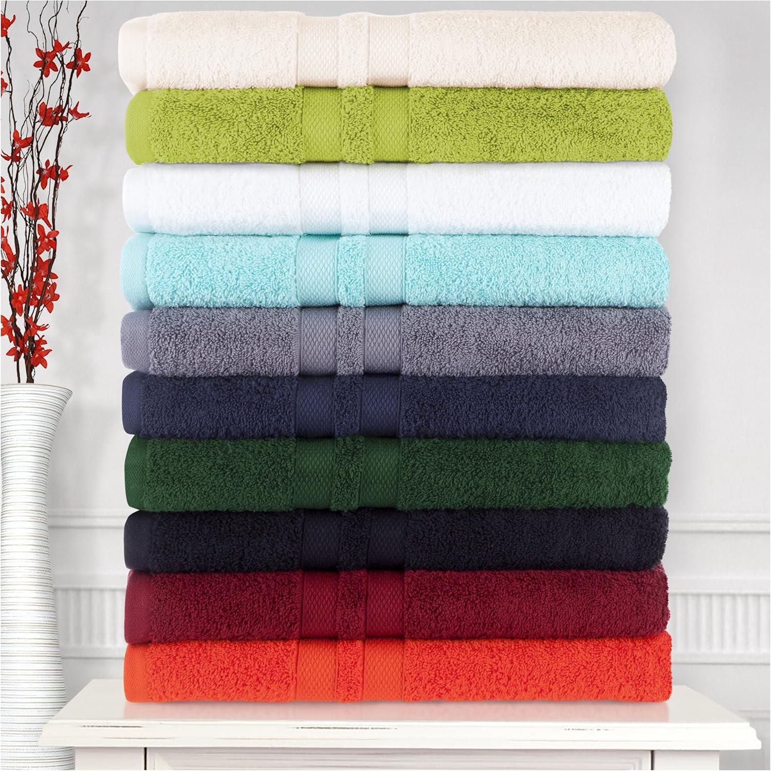 Superior Ultra Soft Cotton Solid 4-Piece Bath Towel Sets, Wisteria