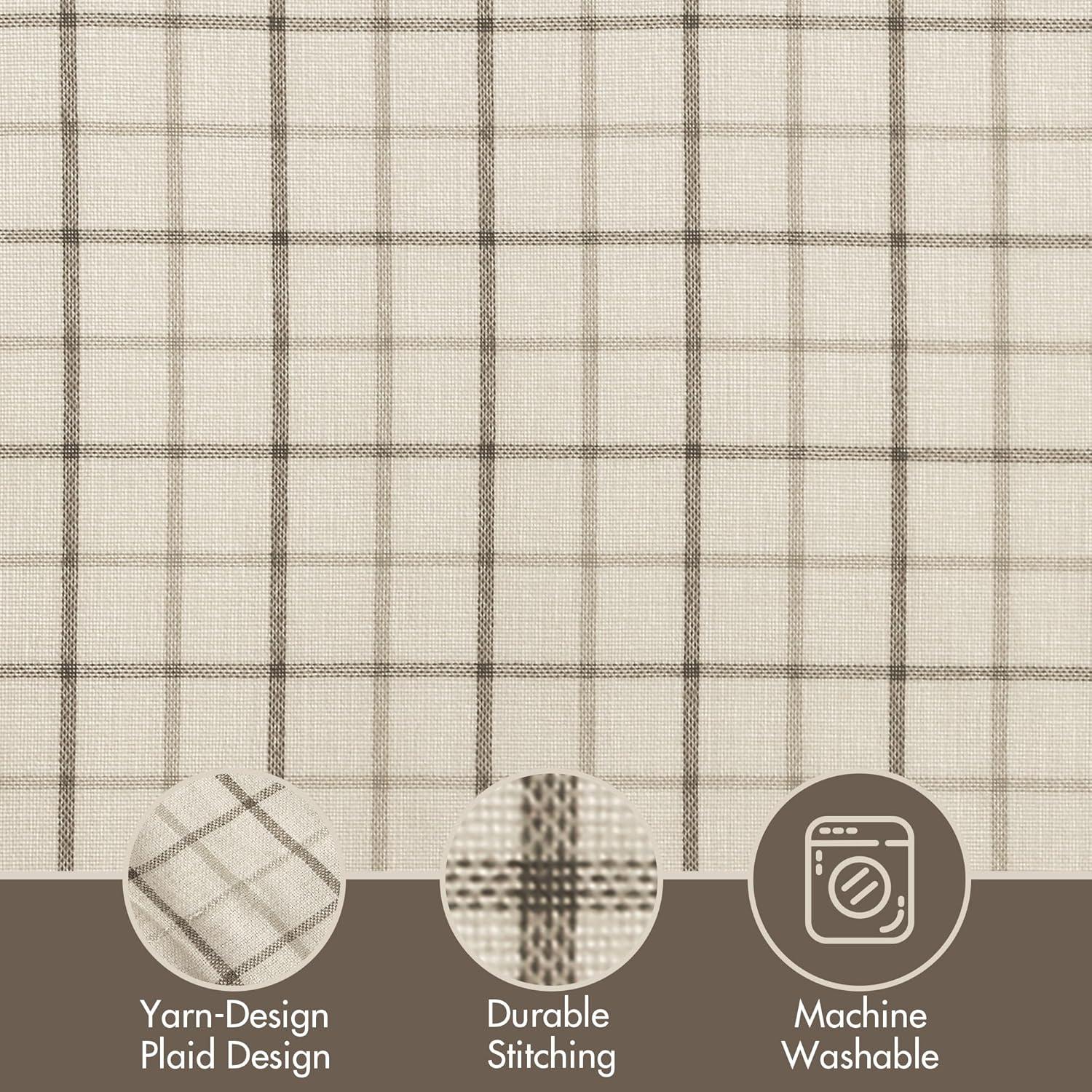 Anaheim Woven Plaid Room Darkening Thermal Fleece Lined Single Curtain Panel