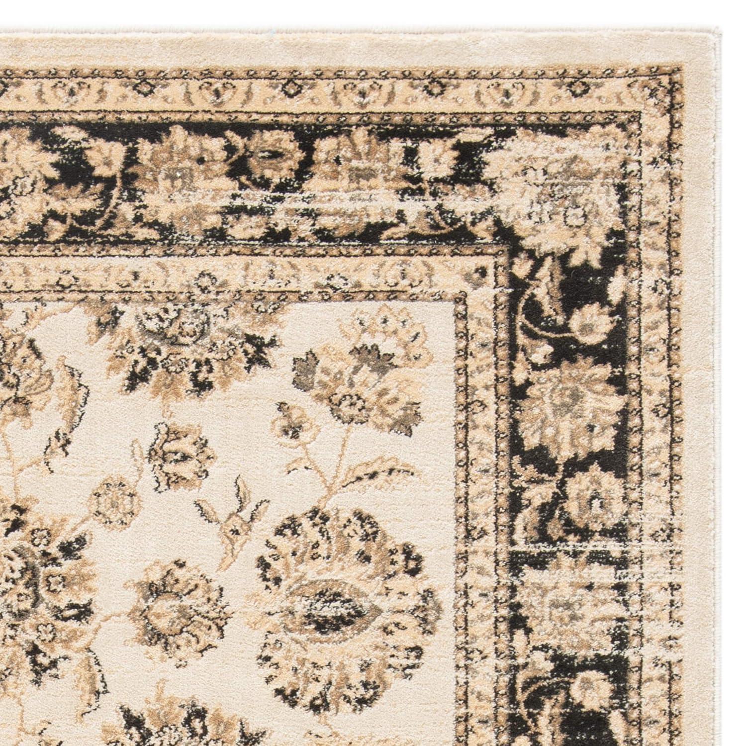 SAFAVIEH Vintage Jessamine Traditional Area Rug, Ivory/Black, 4' x 5'7"