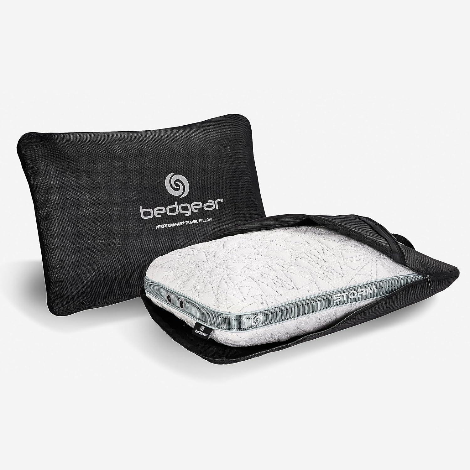 Medium Firm Black Memory Foam Travel Pillow with Cooling Cover