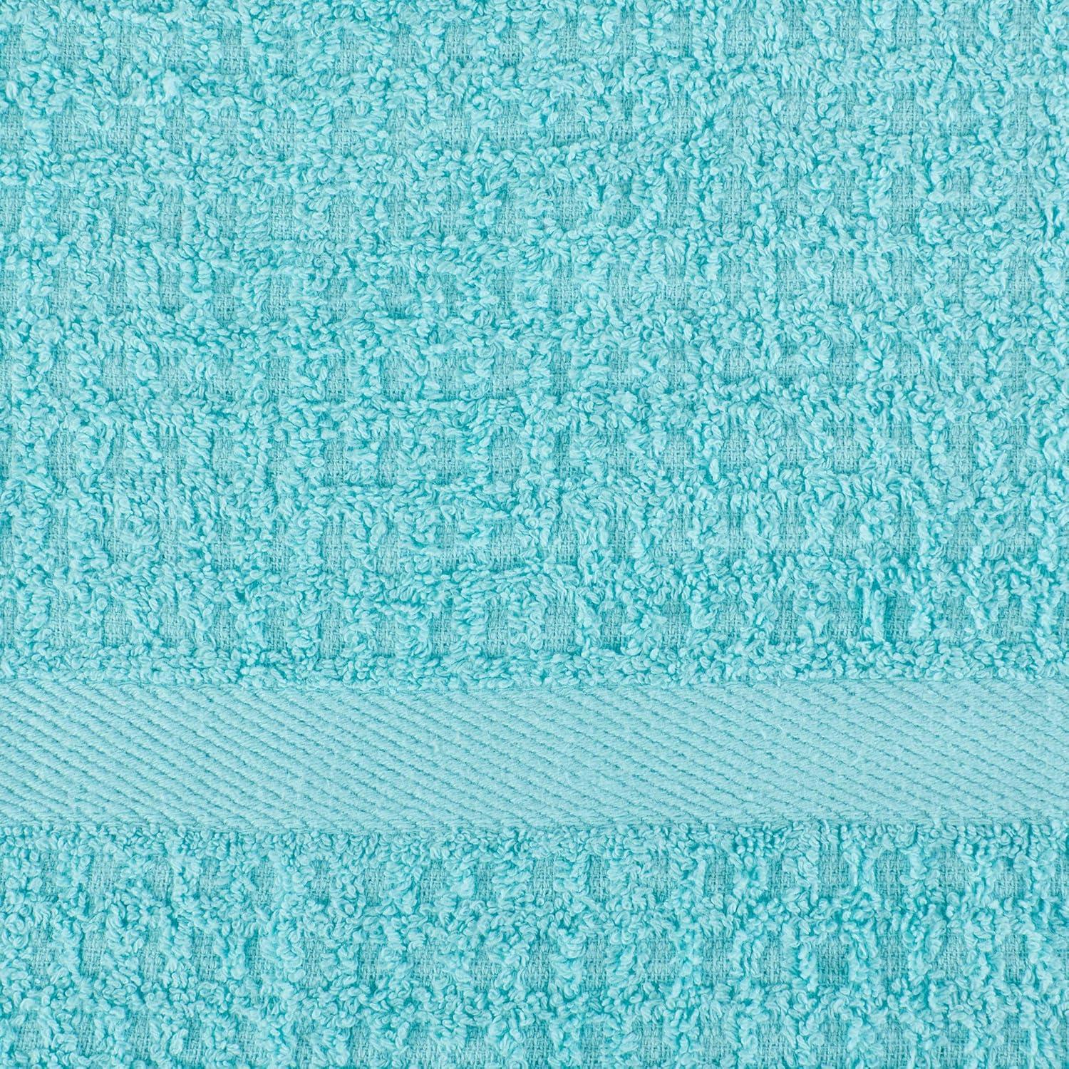 DII Modern Cotton Solid Waffle Terry Dishtowels in Aqua Blue (Set of 4)