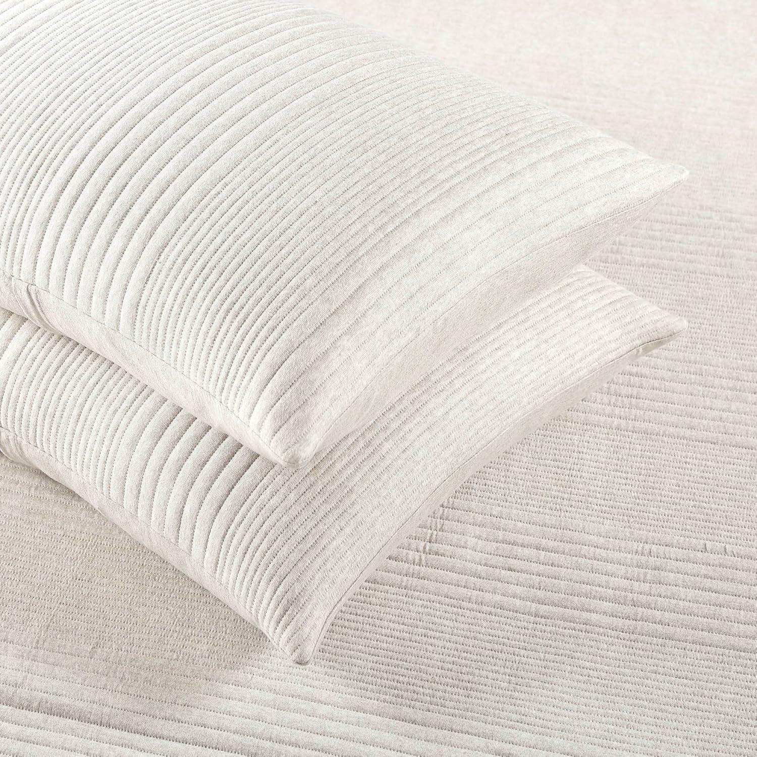 Brielle Home Atlas Jersey Channel Stitch Quilt Set