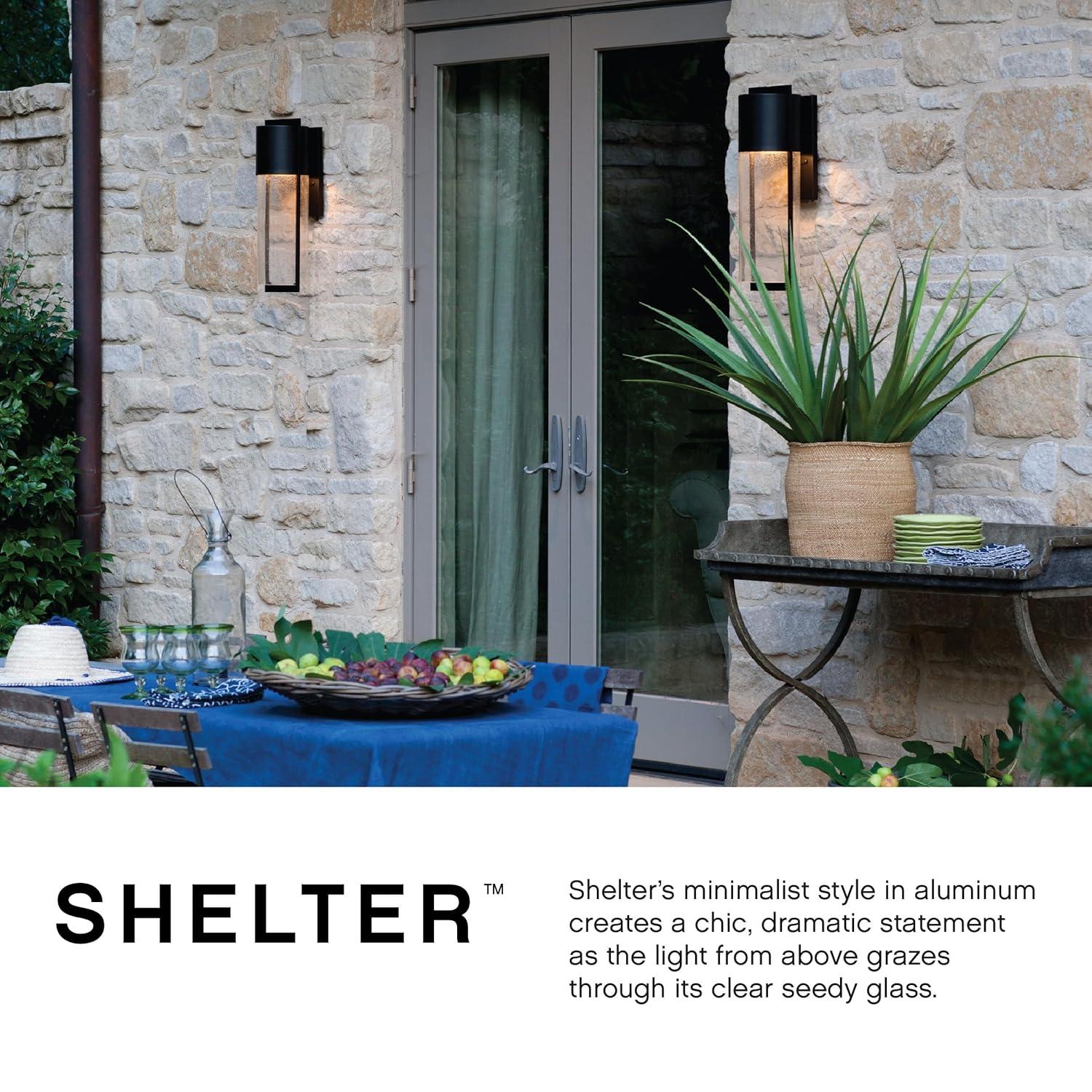 Hinkley Lighting 1326 1-Light 15-1/2" Tall Dark Sky Outdoor Wall Sconce from the Shelter Collection
