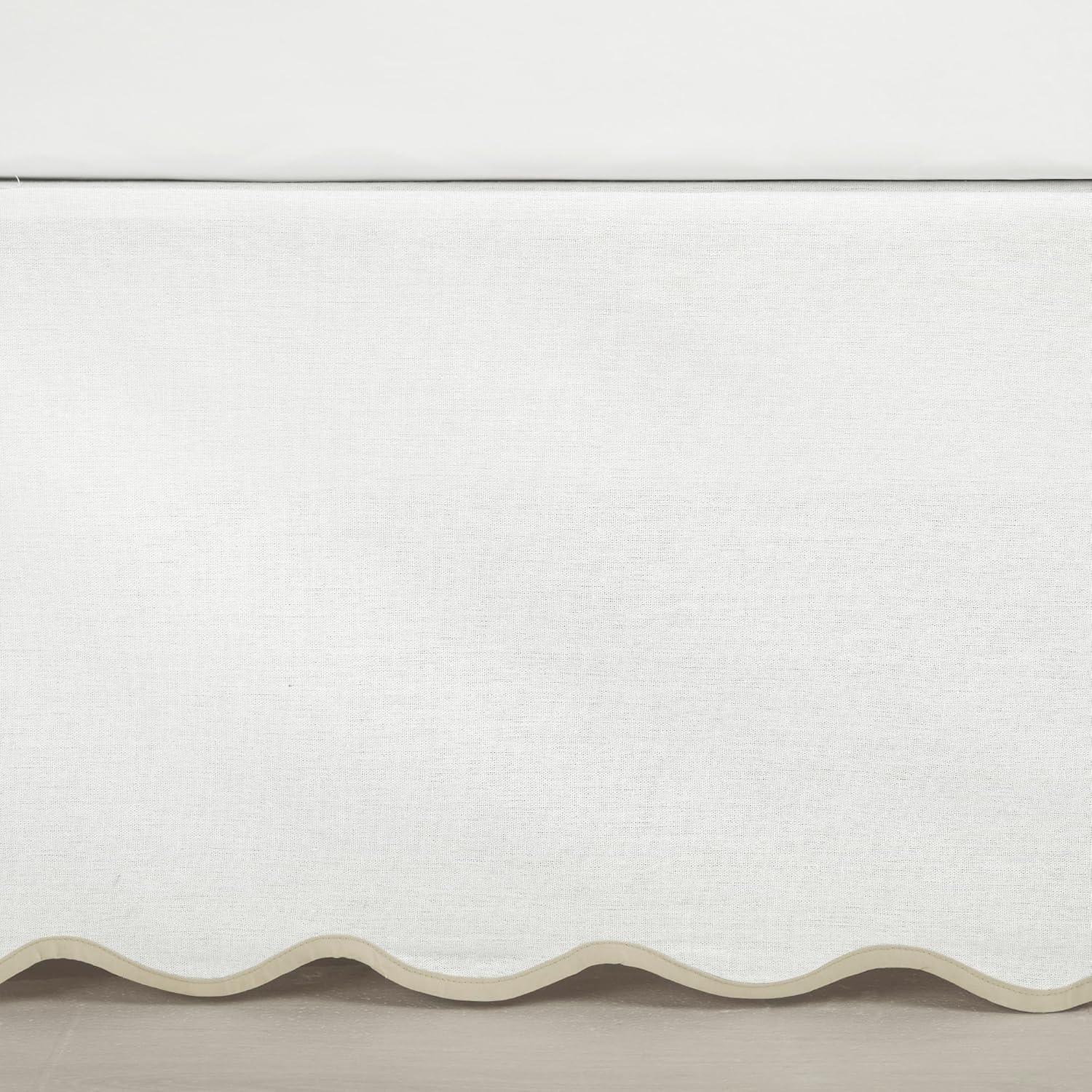 Coastal Chic Scallop Wrap Around Bed Skirt