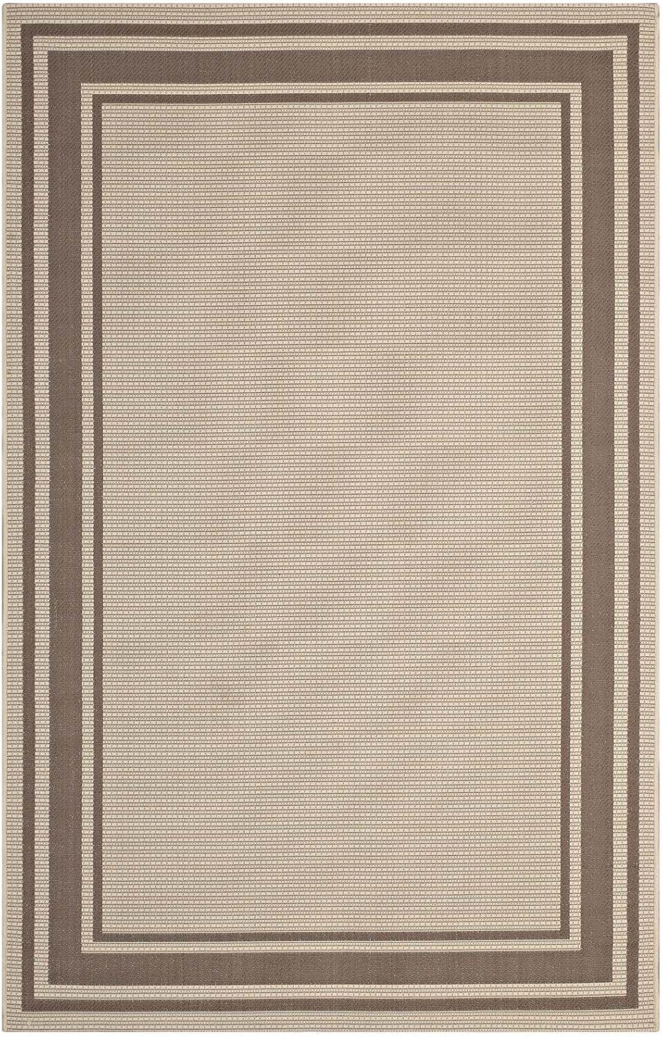 Rim Solid Border Borderline Indoor and Outdoor Area Rug by Modway