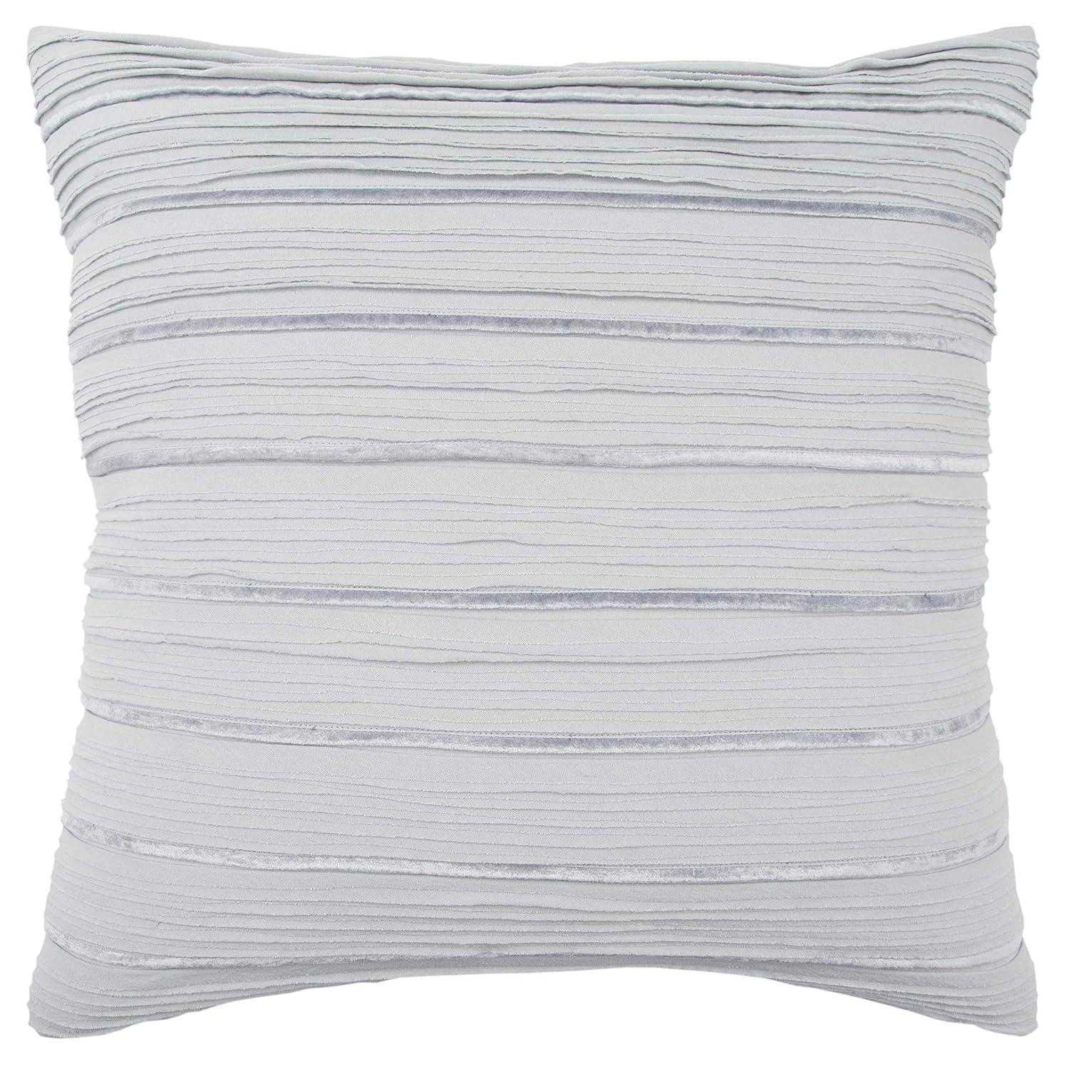 Rizzy Home | T14023 | Poly Fill Decorative Pillow | 20"x20" Light Blue Stripe
