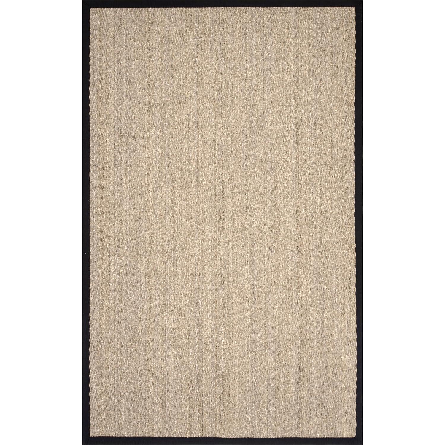 nuLOOM Larnaca Seagrass Herringbone Indoor/Outdoor Accent Rug, 2x3, Black