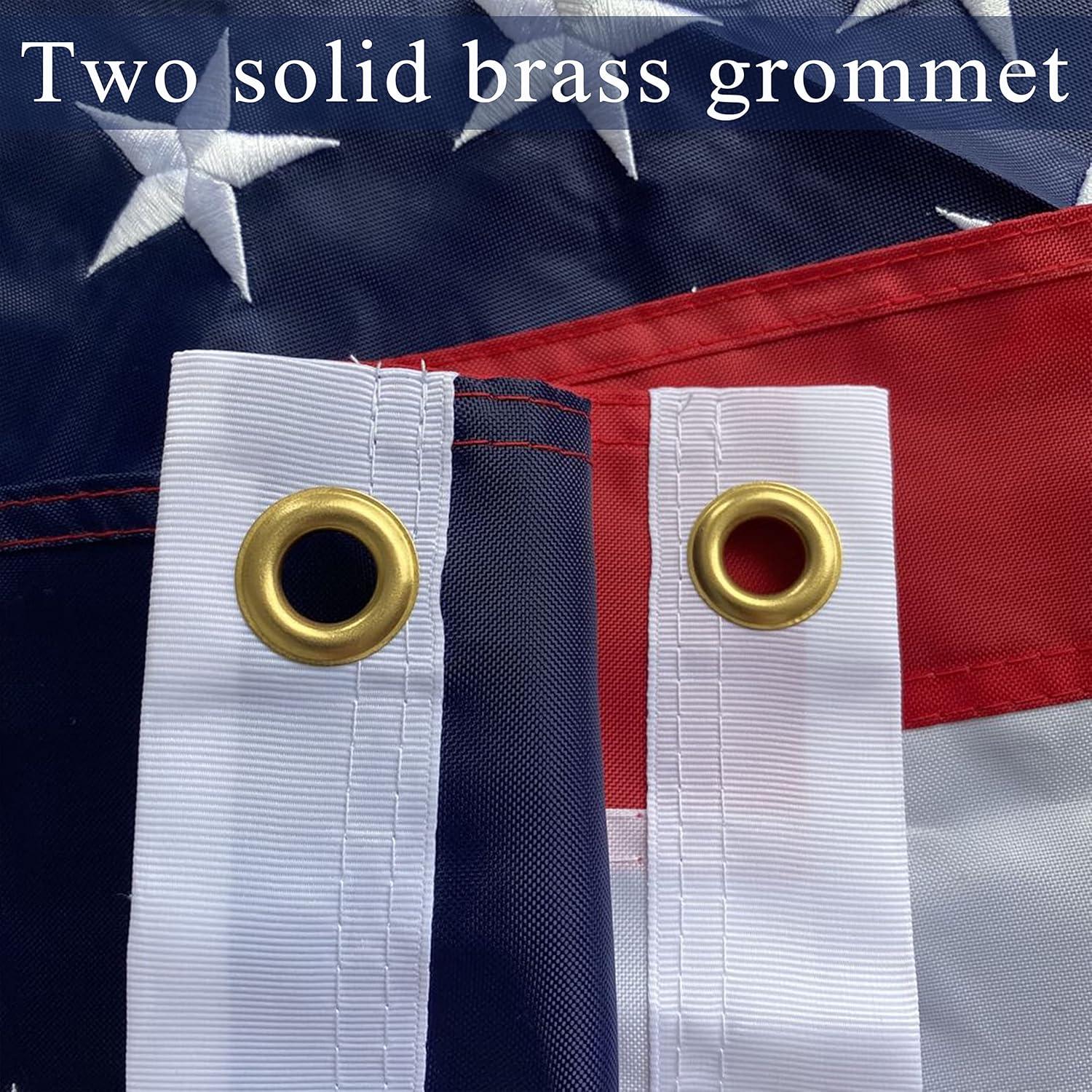 American flag USA flag 3x5FT-Embroidered Stars Flag Double Stitched Sewn Stripes Outdoors Indoors Heavy Duty flag Brass Grommets Banner