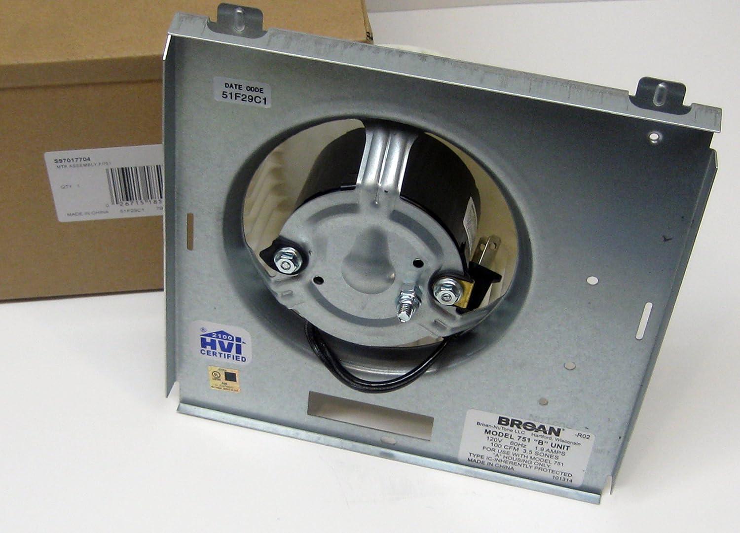 97017705 Motor Assembly for NuTone, 97017705 Bathroom Exhaust Fan, Replacement for 8663RP 8664RP 671R 672R Broan 750 751 752 Fan Ventilation, Replaces 86933000/JA2B104N