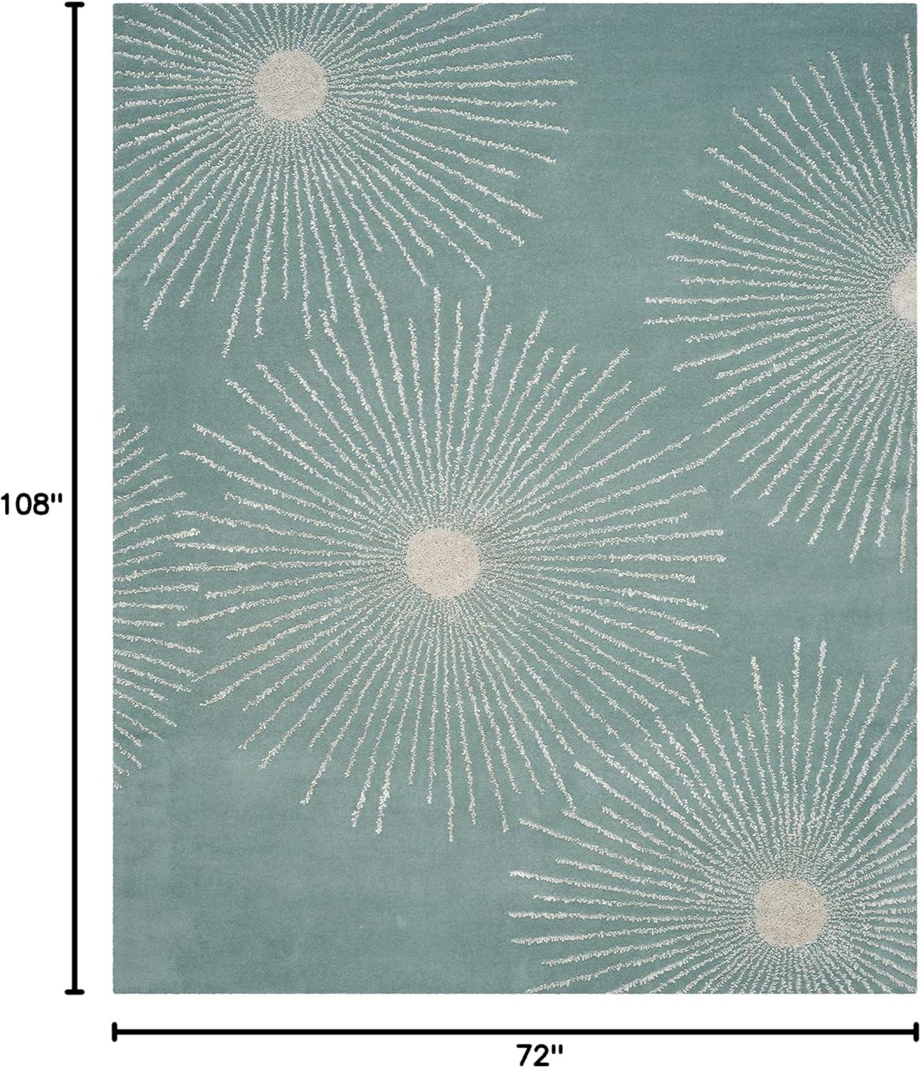 Soho SOH712 Hand Tufted Indoor Area Rug - Light Teal/Multi - 6'x9' - Safavieh.