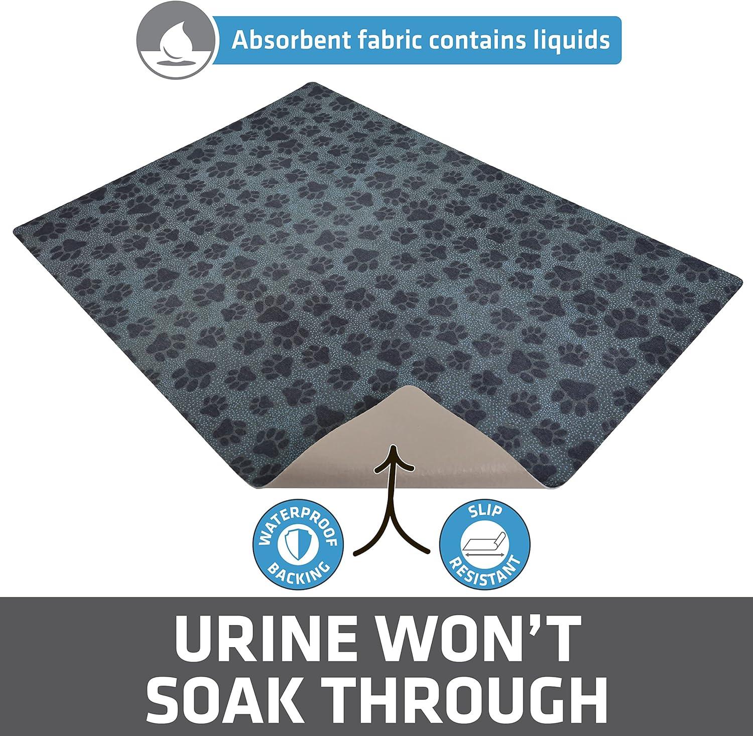 Drymate Cat Litter Mat for Litter Box, Protective & Decorative - Absorbent, Waterproof, Machine Washable