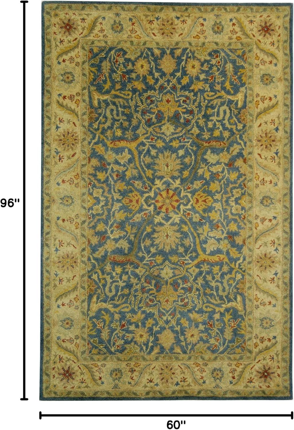 Antiquity AT14 Hand Tufted Indoor Area Rug - Blue - 5'x8' - Safavieh