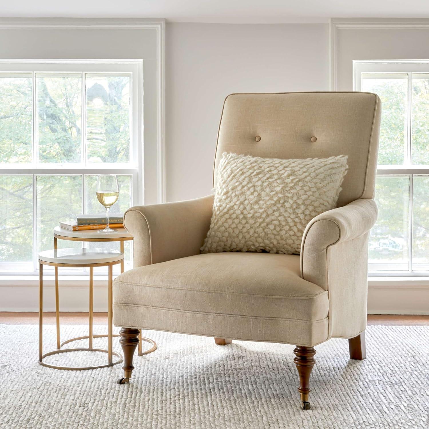 Niels Ivory Handwoven Wool/Viscose Rug