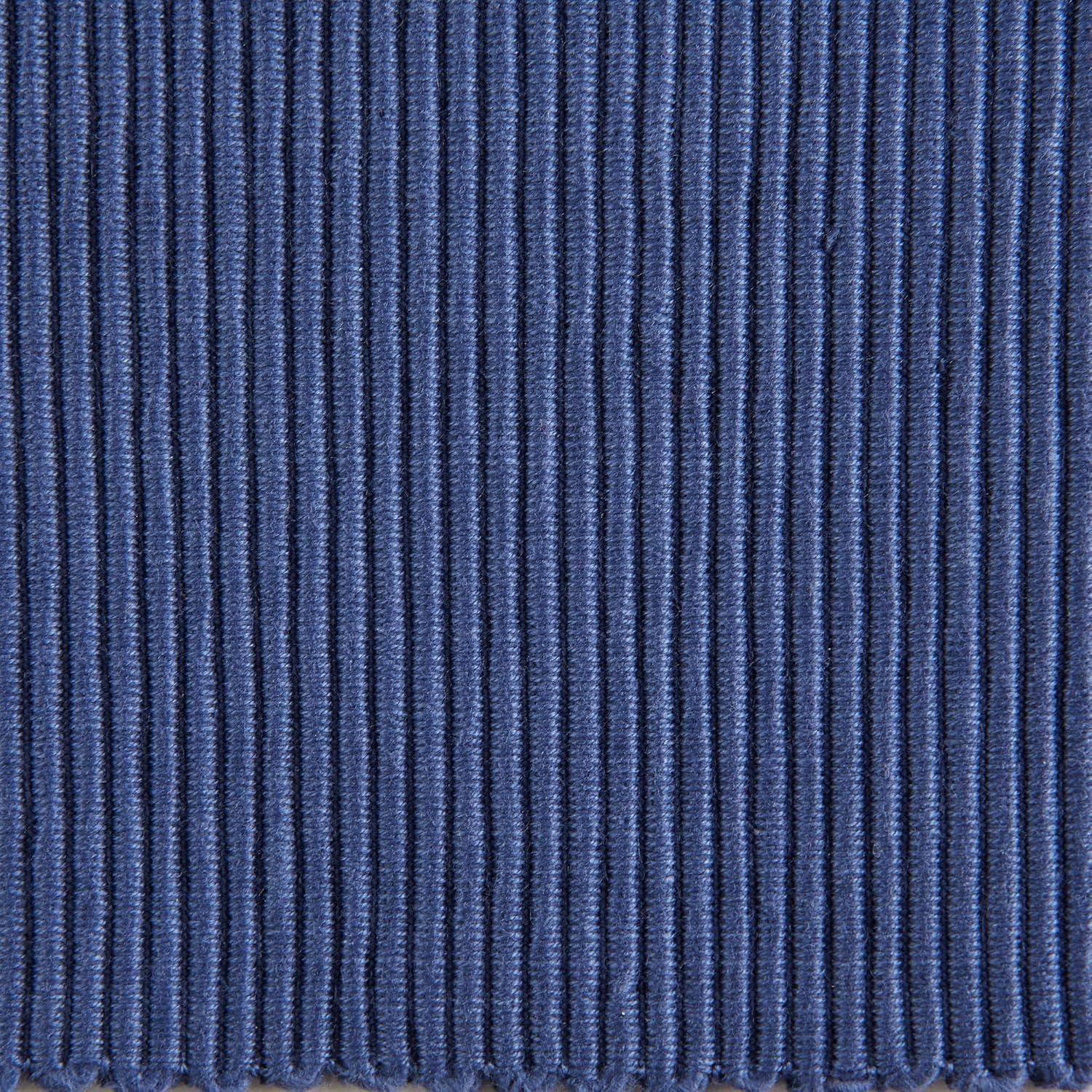 DII Modern Style Cotton Ribbed Placemat in French Blue (Set of 6)