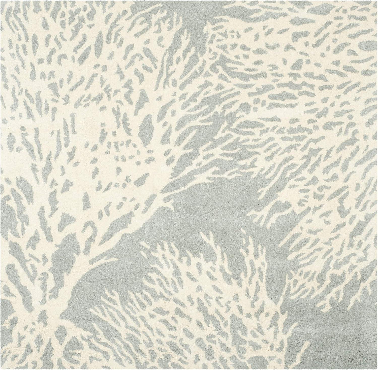 Bella BEL115 Hand Tufted Area Rug - Grey/Ivory - 7'x7' - Safavieh.