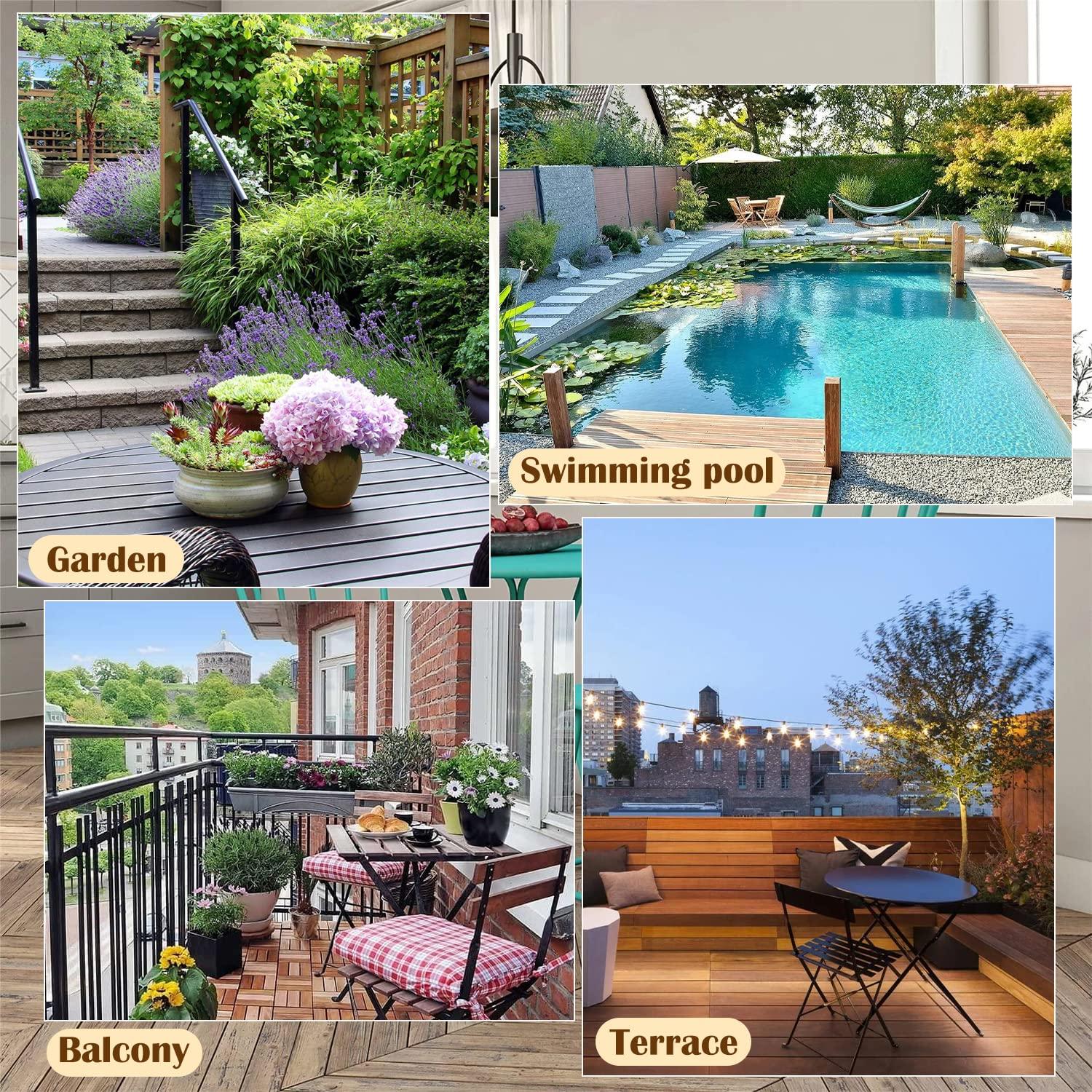 MKDLUFEI Outdoor Wood Folding Bistro Set Lightweight and Portable 3 Piece Patio Set Small Patio Furniture Set for Lawn Balcony Backyard Yard Bistro Apartment Nature…