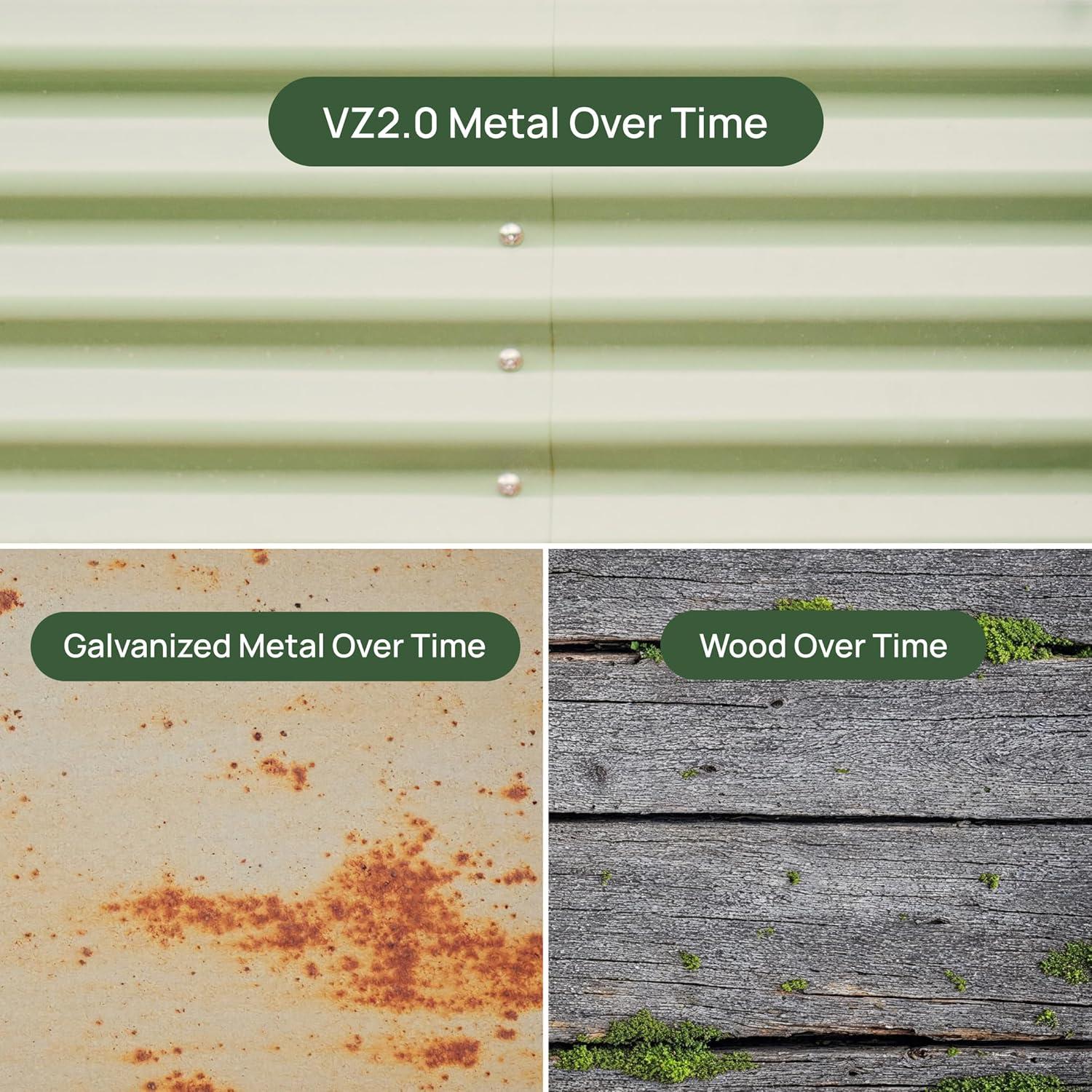 17" Tall 9 In 1 Modular Metal Outdoor Raised Garden Bed