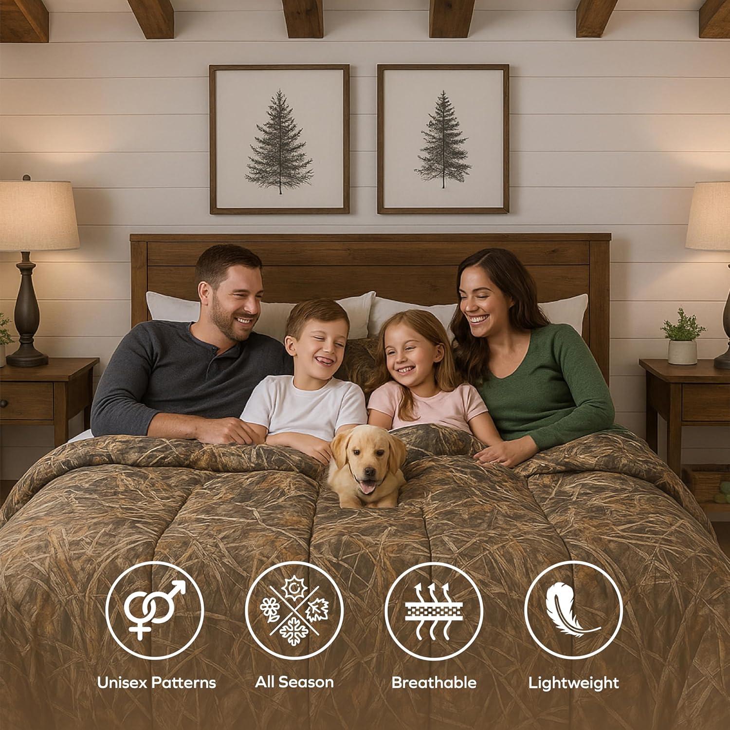 Realtree Realtree Max-5 Camo Comforter Set, Premium Polycotton Fabric, Camouflage Bed Set, Super Soft Forest Bedding Set Hunting & Outdoor, Machine Washable